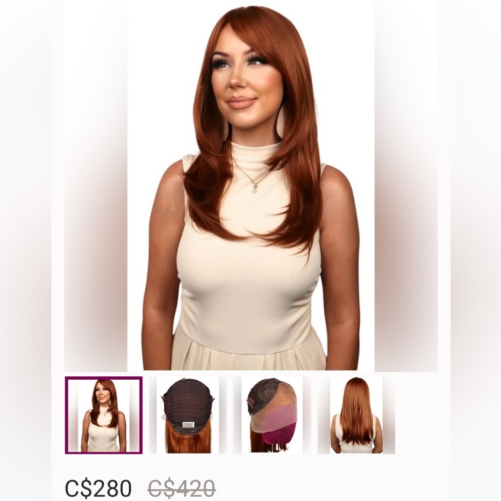 Chelsey Smith wigs (CSC) Blaze lace front bangs NWT lace attached unworn